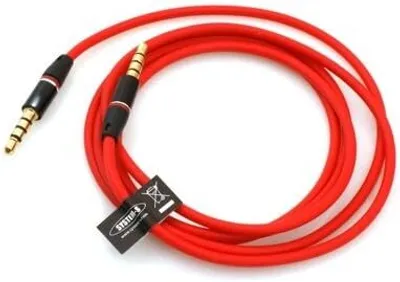 Produktbild von System-S 4 Poliges 3.5 mm Klinke Headset Stereo AUX Kabel Verlängerung 110 cm Rot