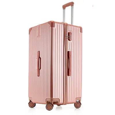 Imagen del producto de Maleta de viaje rígida con ruedas, tamaño 26 pulgadas, con combinación de números, color dorado