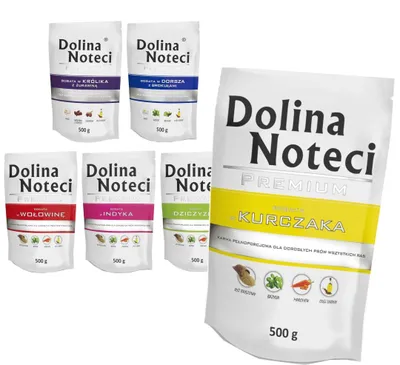 Zdjęcie produktu dla Dolina Noteci Premium Mix 6 Smaków Saszetki 6x500g Mokra Karma Dla Psa