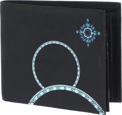 Immagine prodotto di oxmox portafoglio New Cryptan Querscheinbörse Windrose Print Cyan Black nero