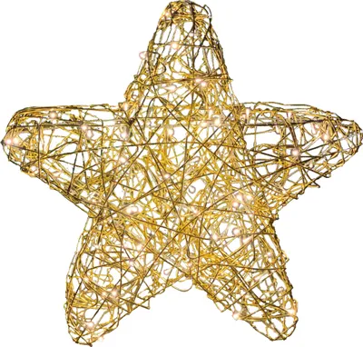 Produktbild von Weihnachtsstern "Galax" Gold mit 100 warm-weißen LEDs - 60x20x63 cm