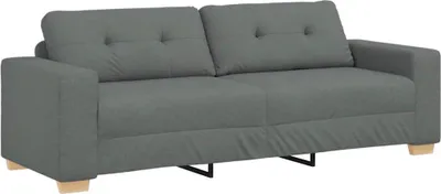 Obrázek produktu pro 3místná pohovka tmavě šedá 220 x 78 x 80 cm látka