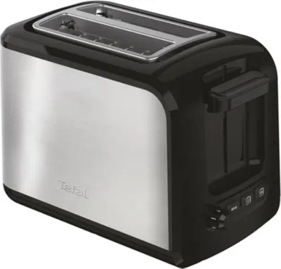 Produktbild von Tefal TT410D10 Toaster, Edelstahlgehäuse, 850 Watt, Stoppfunktion, Auftaufunktion, Cool Wall