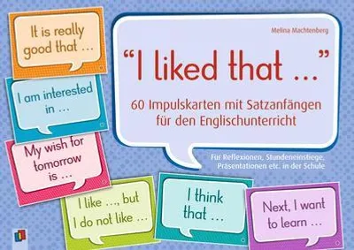 Zdjęcie produktu dla "I liked that..." 60 Impulskarten mit Satzanfängen für den Englischunterricht