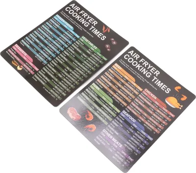 Image de Fryer Magnetic Cheat Sheet Set Fryer Accessories Cook Times Quick Reference Guide For Cooking Frying
