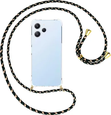 Produktbild von Handykette Backcover-Schutzhülle mit Band (Metall goldfarben) für Xiaomi Redmi 12 (6.79'') - camouflage