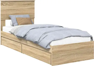 Obrázok produktu pre vidaXL Úložná posteľ Sonoma dub 75 x 190 cm materiál na báze dreva