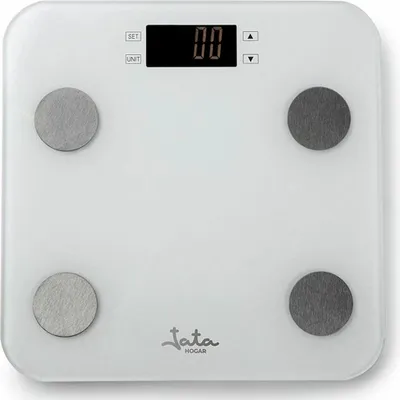 Obrázek produktu pro JATA HBAS1501, Elektronická osobní váha, 180 kg, 100 g, Šedá, Bílá, kg, lb, ST, Obdélník