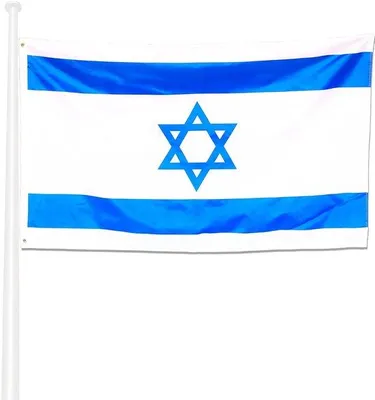 Produktbild von Flagge Israel 90x150 cm wetterfest mit Metallösen - Für Außen und Garten
