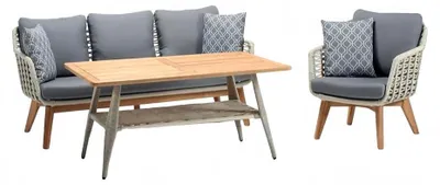 Produktbild von Sofagarnitur Rattanmöbel Gartenmöbel Terrasse Set Lounge Balkon Outdoor 3tlg.