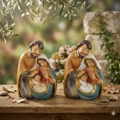 Zdjęcie produktu dla Czarujące figurki do szopki Święta Rodzina, zestaw 2 sztuk, ok. 8 cm, K 098