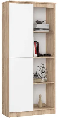 Produktbild von raumhirsch Funktionales Standregal mit Tür und 8 Fächern - Regal mit viel Stauraum