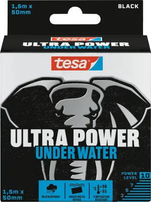 Immagine prodotto di tesa® 56491-00000-00 Nastro di riparazione Ultra Power - 1,5 m x 50 mm, nero