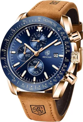 Obrázek produktu pro pánské hodinky chronograf analogové quartzové náramkové hodinky pro muže kožený řemínek pánské módní obchodní sportovní design 30M vodotěsný elegantní dárek
