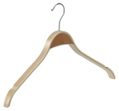Produktbild von Set mit 12 Kleiderbügeln – Birkeholz, rutschfest, 360° drehbarer Haken, 42 cm