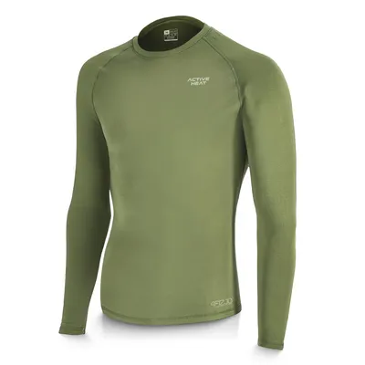 Produktbild von 4FIZJO Thermoshirt, Thermounterwäsch, elastisch, warm, atmungsaktiv, Wintersport, Trekking, grün, M