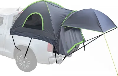 Immagine prodotto di Tenda per camion 8.0-8.2 piedi - Tenda impermeabile per camion PU2000 - Tenda da campeggio per camion per 2-3 persone