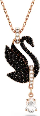 Produktbild von SWAROVSKI Damen Anhänger Schwan Schwarz Roségold-Legierungsschicht SWAN 5678045