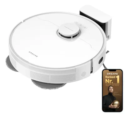 Immagine prodotto di Dreame L10s Pro Gen3 Robot Aspirapolvere con Funzione Mop, Potenza di Aspirazione 13000Pa, DuoScrub-Mop Intelligente, 7mm Auto-Lift, Pulizia Tappeti, 5200mAh, Bianco