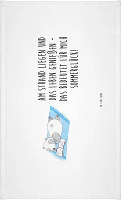 Produktbild von Mr. & Mrs. Panda Flauschtuch Sommerglück - Weiß - Geschenk, Sommergefühle, Handtuch 50x100, Winter, Jahreszeiten, Summer Vibes, Händehandtuch, Strand, Feelings, frottee