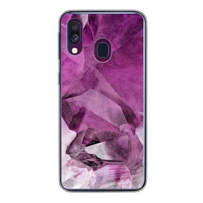 Produktbild von MuchoWow® Handyhülle Schutzhülle Hülle für Samsung Galaxy A40 Kristall - Naturstein - Luxus Silikon Softcase Handy Hülle - Handy-Tasche