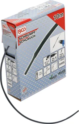Image de Gaine thermorétractable noire 10 m 2,5 mm de diamètre