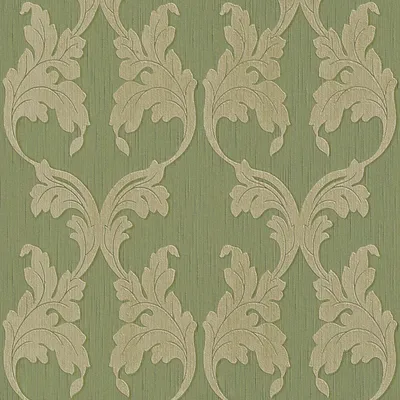 Produktbild von Profhome 956284-GU Textiloptik Tapete Barock matt grün 5,33 m2
