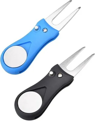 Produktbild von Golfreparatieset - Roestvrij Stahl - Uitwerpknop - Balanzeindikator - Handgeklautert - 2er Set