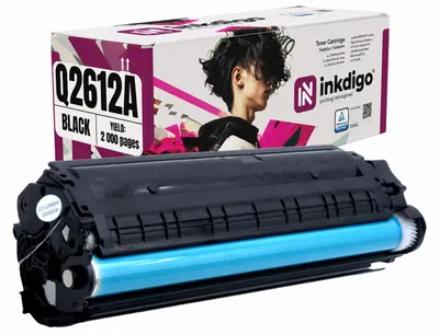 Produktbild von Inkdigo Toner Q2612A für HP LaserJet 1010, 1012, 1015, 1018 – Schwarz, 2000 Seiten,, KI-generiertes Bild