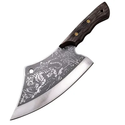 Produktbild von Tiger Hackmesser - Hochwertiges Braun Kleines Hackmesser KP13852
