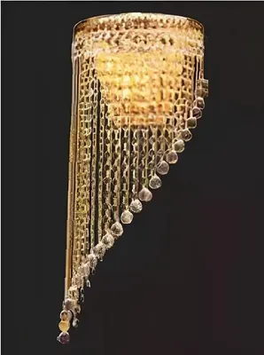 Produktbild von Luxus Goldene Kronlüster Deckenlampen Hängelampenschirm Hängelusterlicht