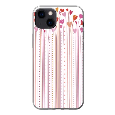 Produktbild von MuchoWow® Handyhülle Schutzhülle Hülle für iPhone 13 Eine Illustration der wachsenden Herzen Silikon Softcase Handy Hülle - Karteninhaber