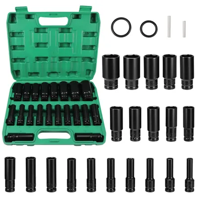 20-teiliges tiefes Steckschlüssel-Set 1/2 Zoll, 8-32 mm
