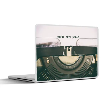 Produktbild von MuchoWow® Laptop Aufkleber Sticker Cover Schreibmaschine - Vintage - Zitate 25x18 cm - Laptop-Deko