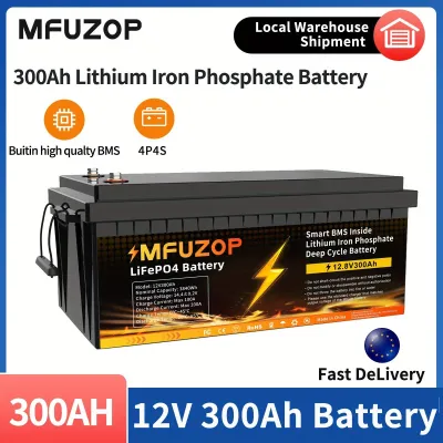 Immagine prodotto di Batteria agli ioni di litio - Batteria al litio - Batteria per camper - Batteria per barca - 12V 300Ah LiFePO4 - Senza manutenzione