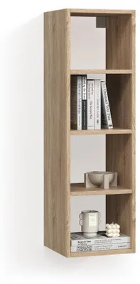 Produktbild von Wandregal Livinity Piave Sonoma 30 x 100 cm mit 4 offene Ablagen, Model 58958