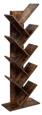 Immagine prodotto di Scaffale industriale vintage a 8 ripiani in legno
