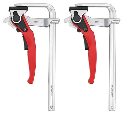 Obrázok produktu pre Smerové svorky - paralelné posuvné svorky na drevo - 160 × 60 mm - 2 kusy - nosnosť 220 kg - oceľ - vhodné pre nekovové materiály