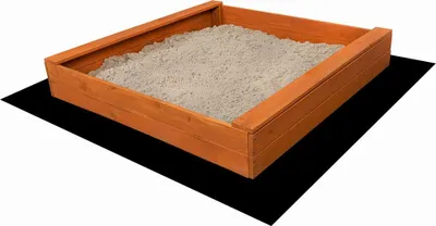 Produktbild von Baby Mix Holzsandkasten mit Bänken 120x120 cm