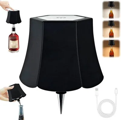 Productafbeelding van Dimbare Draadloze Flessenlamp - Oplaadbare LED Tafellamp voor Unieke Verlichting