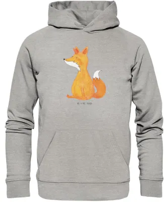 Produktbild von Mr. & Mrs. Panda Kuschelhoodie Einhorn Wunsch Größe XXL - Heather Grey - Geschenk, Unicorn, Pullover, Füchse, Hoodie mit Print, Sweatshirt, Fuchshörnchen, Einhörner