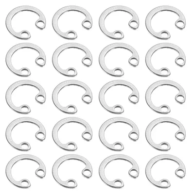 50 Stück Innenborgringe 10 mm, 304 Edelstahl, silber