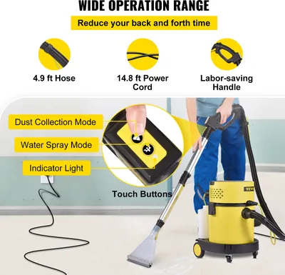 Immagine prodotto di VEVOR aspirapolvere a secco/umido 4in1 1200W Aspirapolvere per lavaggio Aspirapolvere per tappeti 20L Aspirapolvere industriale