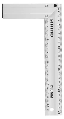 Image de Rhino 46322 : Équerre Zimmermann, 250 mm. Équerre de menuisier, 250 mm. Longueur