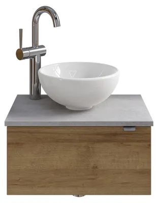 Produktbild von Pelipal Serie 6915 SET-044-006 Waschtisch mit Unterschrank bestehend aus: Keramik-Aufsatzbecken, Waschtischplatte, Waschtischunterschrank