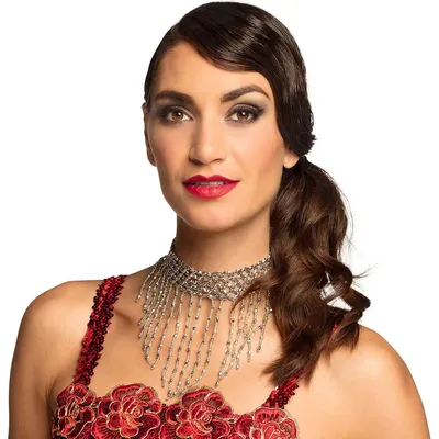 Produktbild von 20er Jahre Charleston Perlen-Choker (Silber)