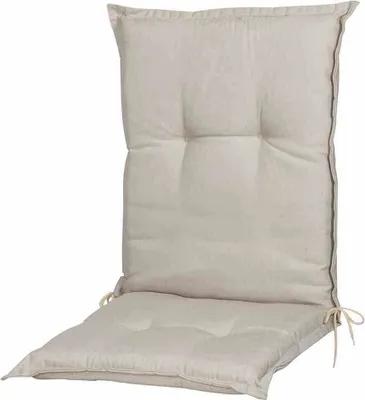 A single chair cushion is shown against a white background.