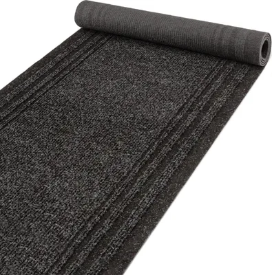 Produktbild von Teppich Flurläufer Läufer Textil PASSAT Gestreift Antrazit Robust Wasserabweisend Breite 67 cm Länge 350 cm