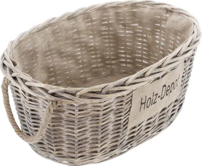 Produktbild von FRANK FLECHTWAREN Aufbewahrungskorb "Holz-Depot". Deko-Korb, Aufräumen, füllen, Verschenken