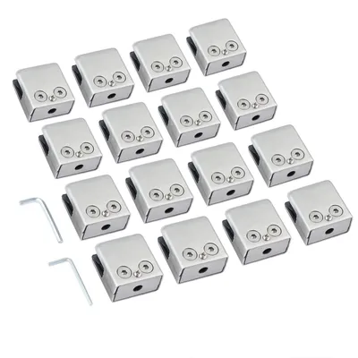 Image de Lot de 16 pinces en verre en acier inoxydable